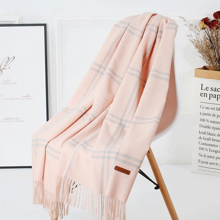 Wool Plaid Women Autumn And Winter Warm Scarf - melvincucci