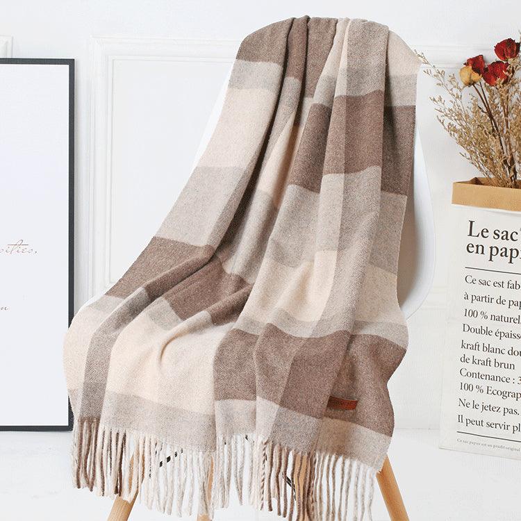 Wool Plaid Women Autumn And Winter Warm Scarf - melvincucci