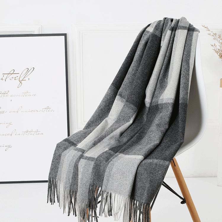 Wool Plaid Women Autumn And Winter Warm Scarf - melvincucci