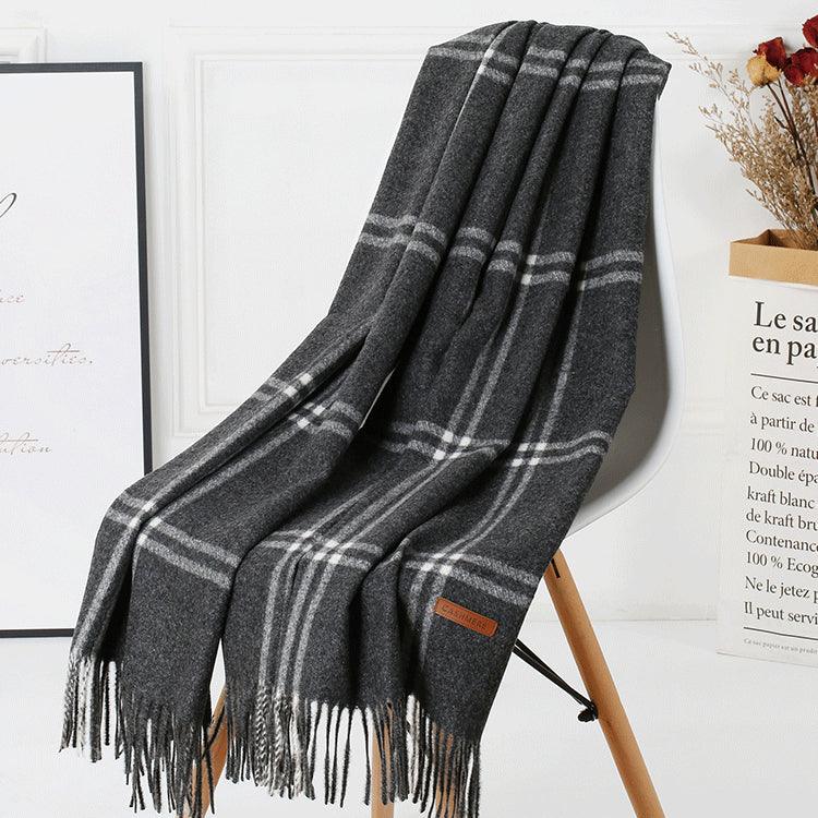 Wool Plaid Women Autumn And Winter Warm Scarf - melvincucci