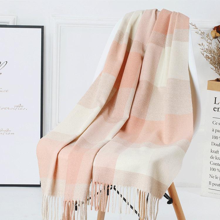 Wool Plaid Women Autumn And Winter Warm Scarf - melvincucci