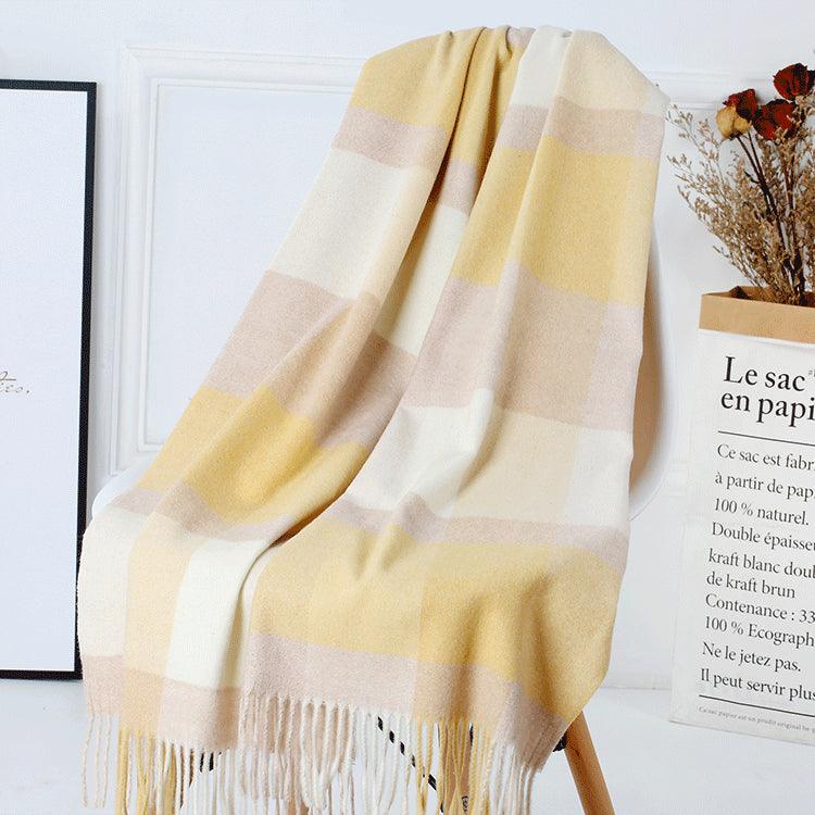 Wool Plaid Women Autumn And Winter Warm Scarf - melvincucci