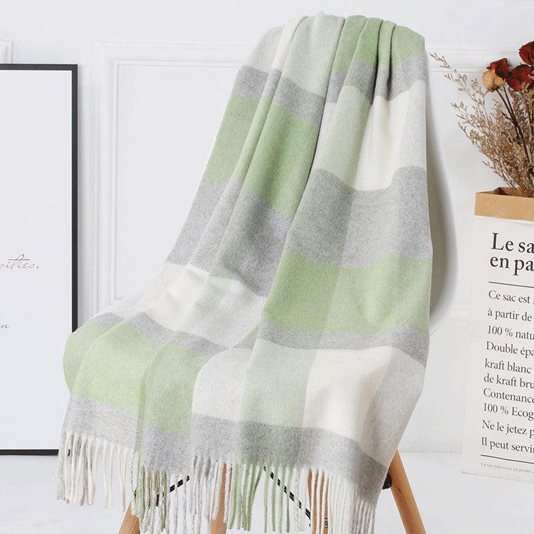 Wool Plaid Women Autumn And Winter Warm Scarf - melvincucci