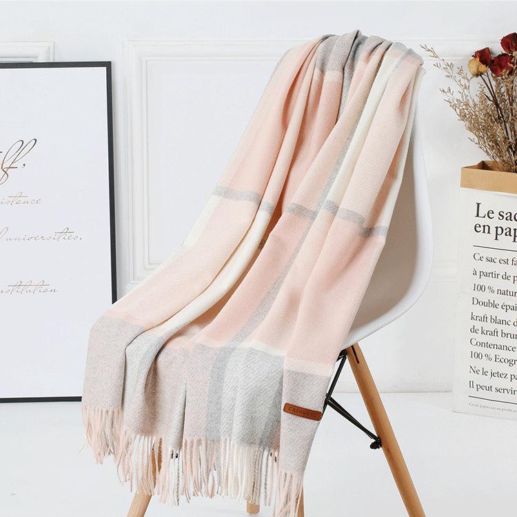 Wool Plaid Women Autumn And Winter Warm Scarf - melvincucci