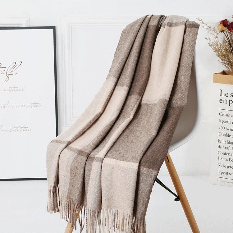 Wool Plaid Women Autumn And Winter Warm Scarf - melvincucci