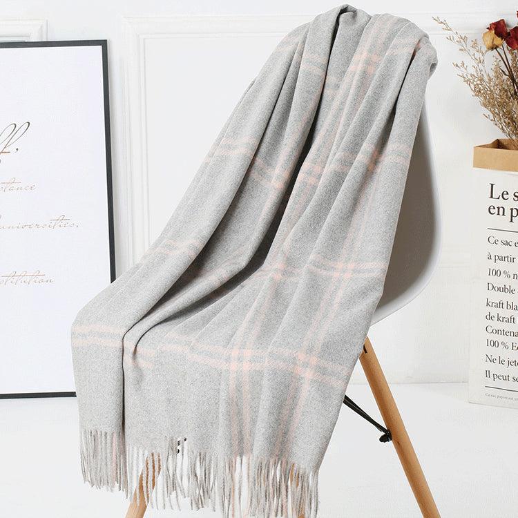 Wool Plaid Women Autumn And Winter Warm Scarf - melvincucci