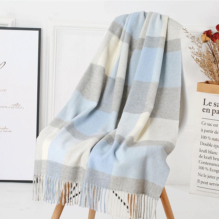 Wool Plaid Women Autumn And Winter Warm Scarf - melvincucci