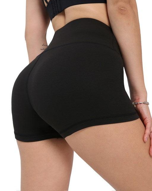 Workout Shorts For Women Seamless Biker Short Pants Black - melvincucci