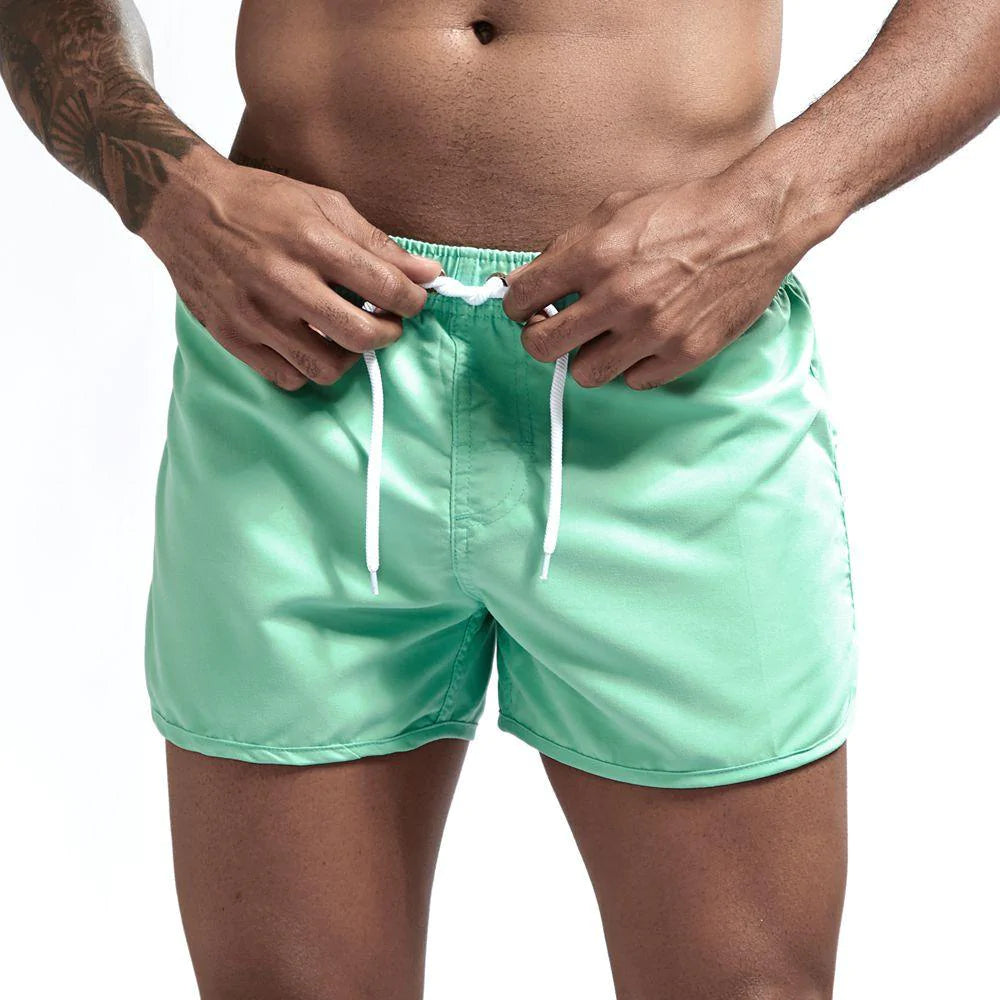 Wrap men's shorts, home pants, smooth beach pants, slim pants, shorts - melvincucci