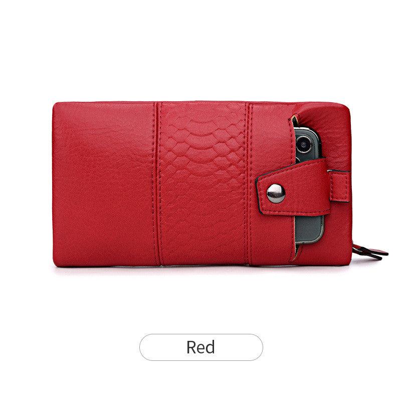 Xiangyin Leather Phone Wallet Women Long Clutch Multifunctional Soft Leather Zipper - melvincucci