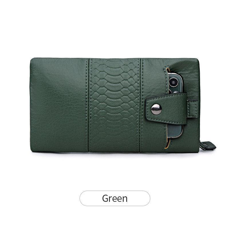 Xiangyin Leather Phone Wallet Women Long Clutch Multifunctional Soft Leather Zipper - melvincucci