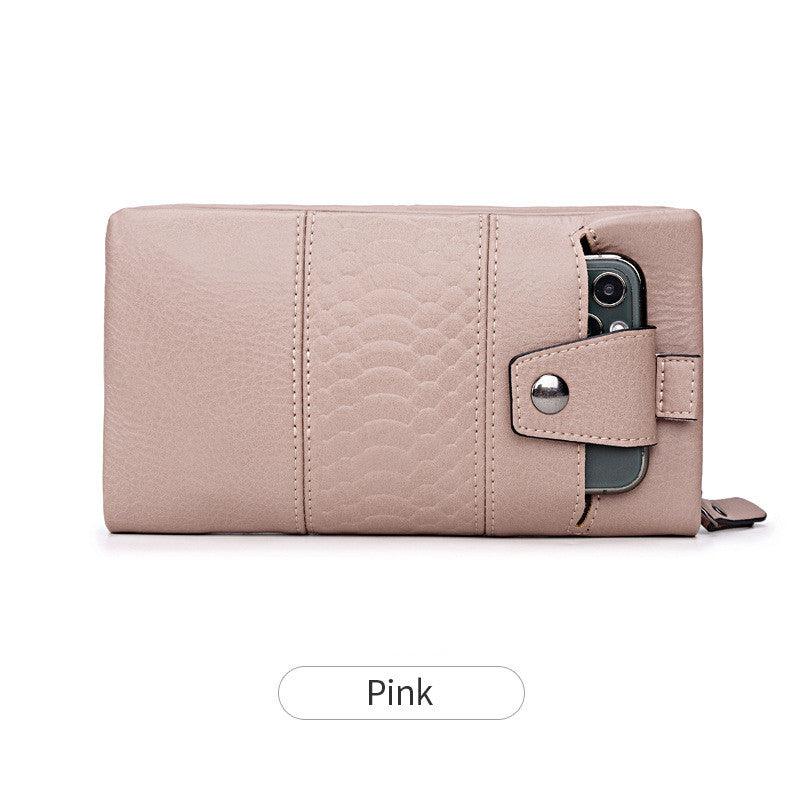 Xiangyin Leather Phone Wallet Women Long Clutch Multifunctional Soft Leather Zipper - melvincucci