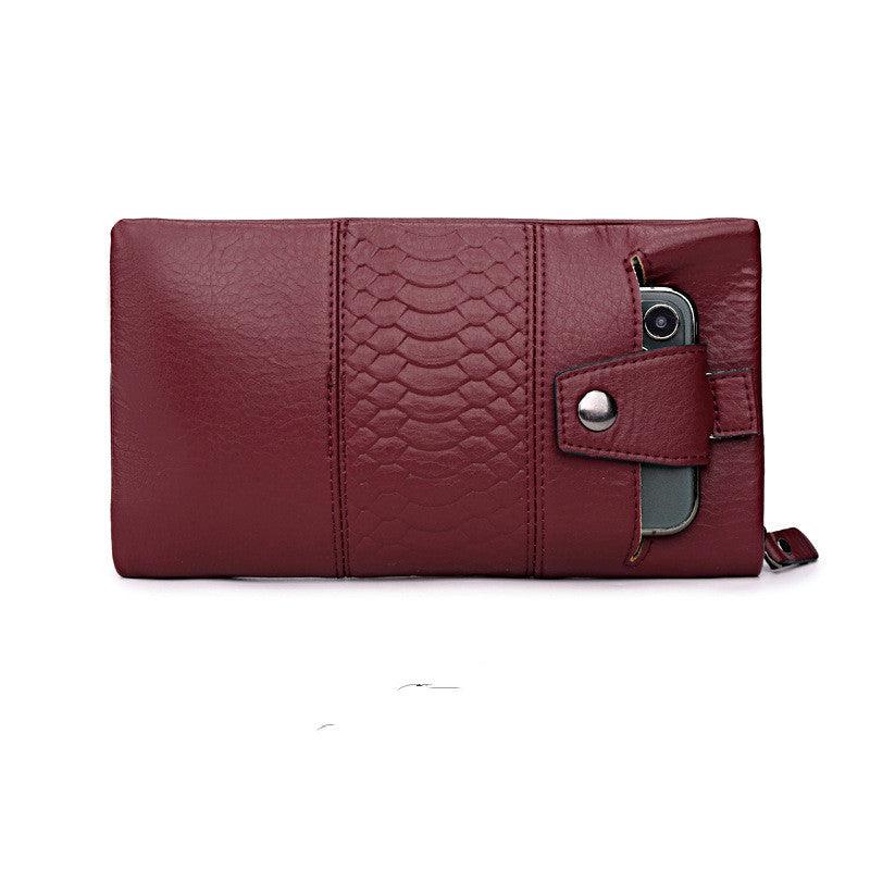 Xiangyin Leather Phone Wallet Women Long Clutch Multifunctional Soft Leather Zipper - melvincucci