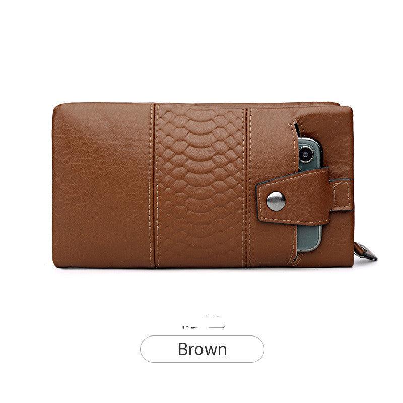 Xiangyin Leather Phone Wallet Women Long Clutch Multifunctional Soft Leather Zipper - melvincucci