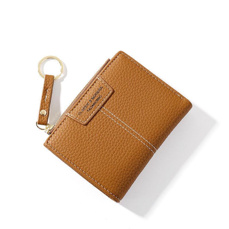 Yueqiankai 2021 women''s wallet multi card Keychain zero wallet women''s Korean version of solid color short women''s wallet - melvincucci