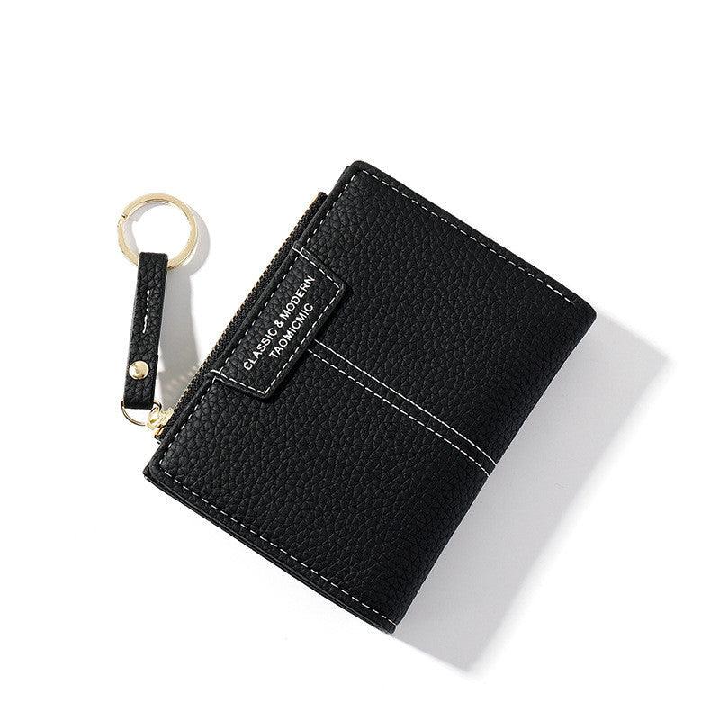 Yueqiankai 2021 women''s wallet multi card Keychain zero wallet women''s Korean version of solid color short women''s wallet - melvincucci