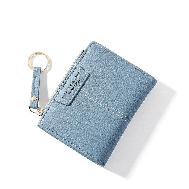 Yueqiankai 2021 women''s wallet multi card Keychain zero wallet women''s Korean version of solid color short women''s wallet - melvincucci
