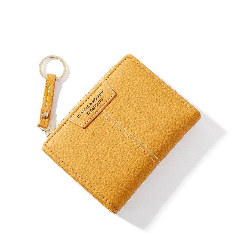 Yueqiankai 2021 women''s wallet multi card Keychain zero wallet women''s Korean version of solid color short women''s wallet - melvincucci