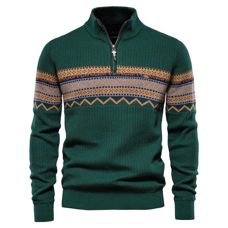 Zipper British Long Sleeve Men's Knitwear Casual - melvincucci