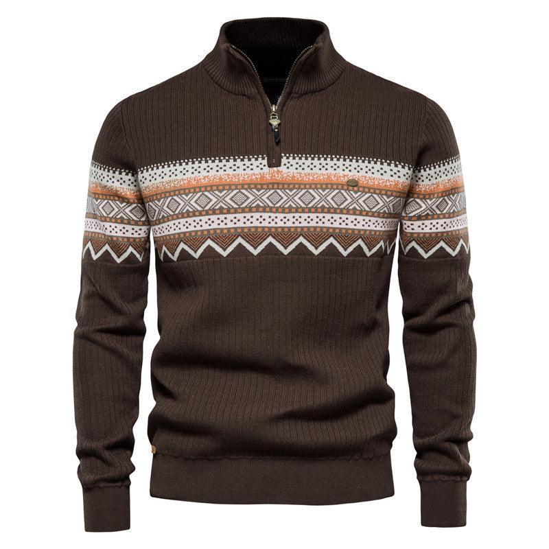 Zipper British Long Sleeve Men's Knitwear Casual - melvincucci