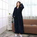 Zipper Long Pineapple Lattice Bathrobe With Fertilizer - melvincucci