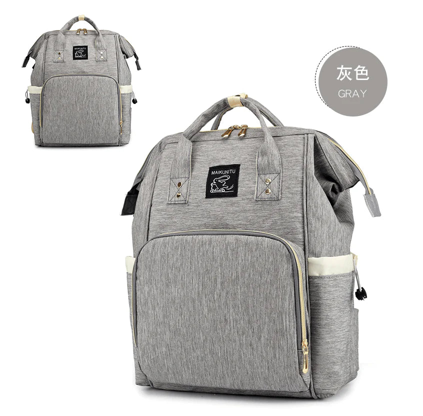 Zipper Mummy Diaper Bags Maternity Shoulder Handbags Large Capacity Women Travel Backpacks Waterproof Baby Nappy Nursing Bags - melvincucci