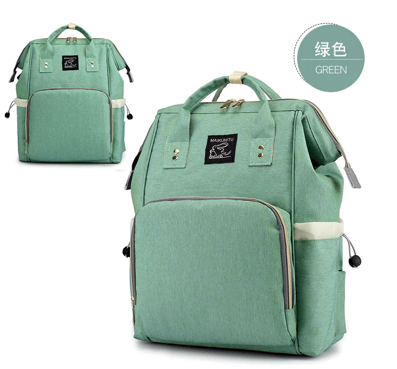 Zipper Mummy Diaper Bags Maternity Shoulder Handbags Large Capacity Women Travel Backpacks Waterproof Baby Nappy Nursing Bags - melvincucci