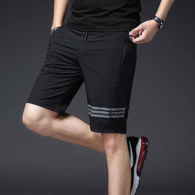Zipper pocket short quick drying stretch pants for men - melvincucci